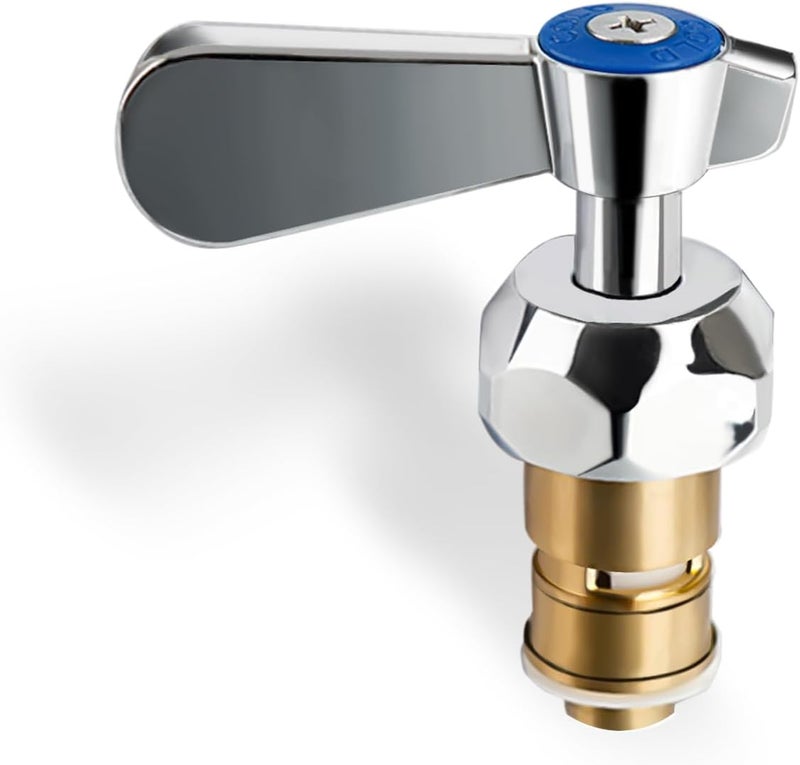 Phivan Lead-Free Brass Handle Stem Assembly Commercial Faucet Parts for Pre Rinse Sprayer Commercial Kitchen Sink Faucet Cold Side Handle Ceramic Cartridge Fits Kitchen, Restaurant, Industrial - Image 1